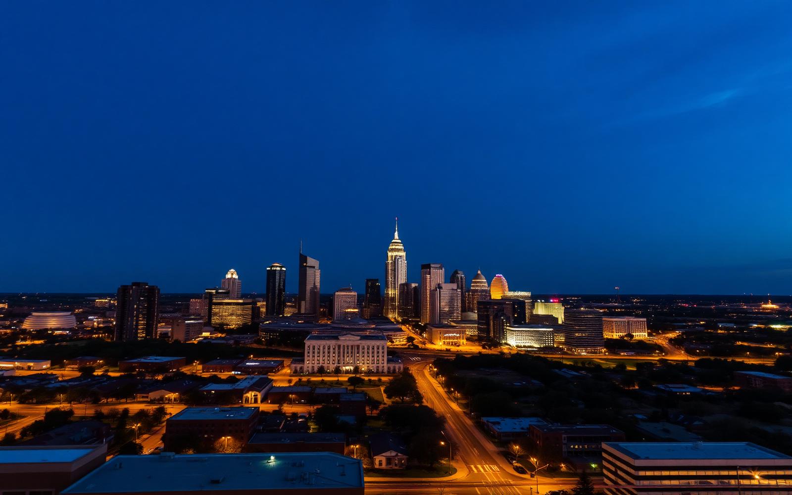 Oklahoma City skyline at dusk